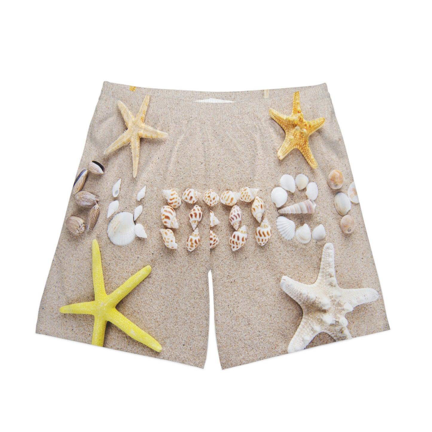 Exotic Print Men's Elastic Beach Shorts (AOP)