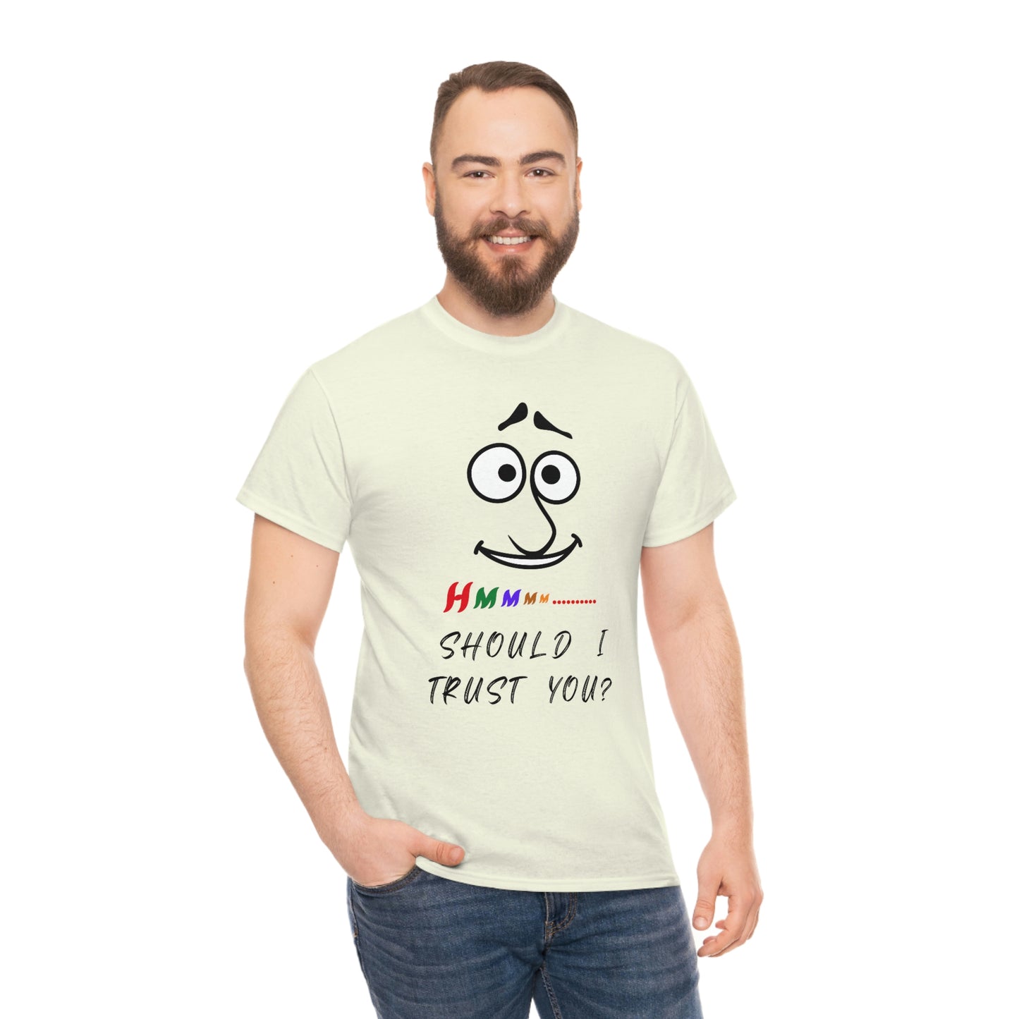 Hmmm, Funny, Unisex Heavy Cotton Tee