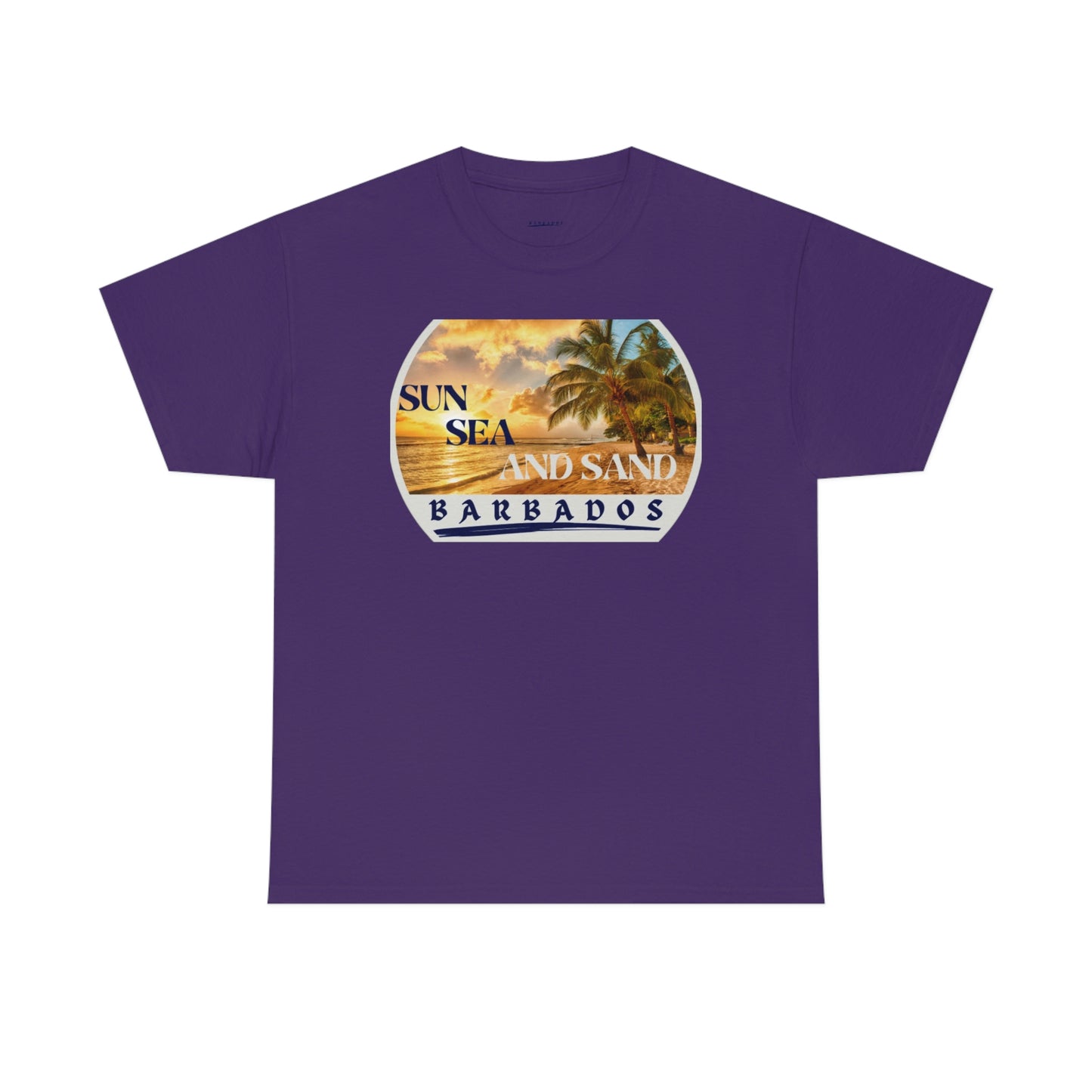 Sun Sea Sand Barbados Unisex Heavy Cotton Tee