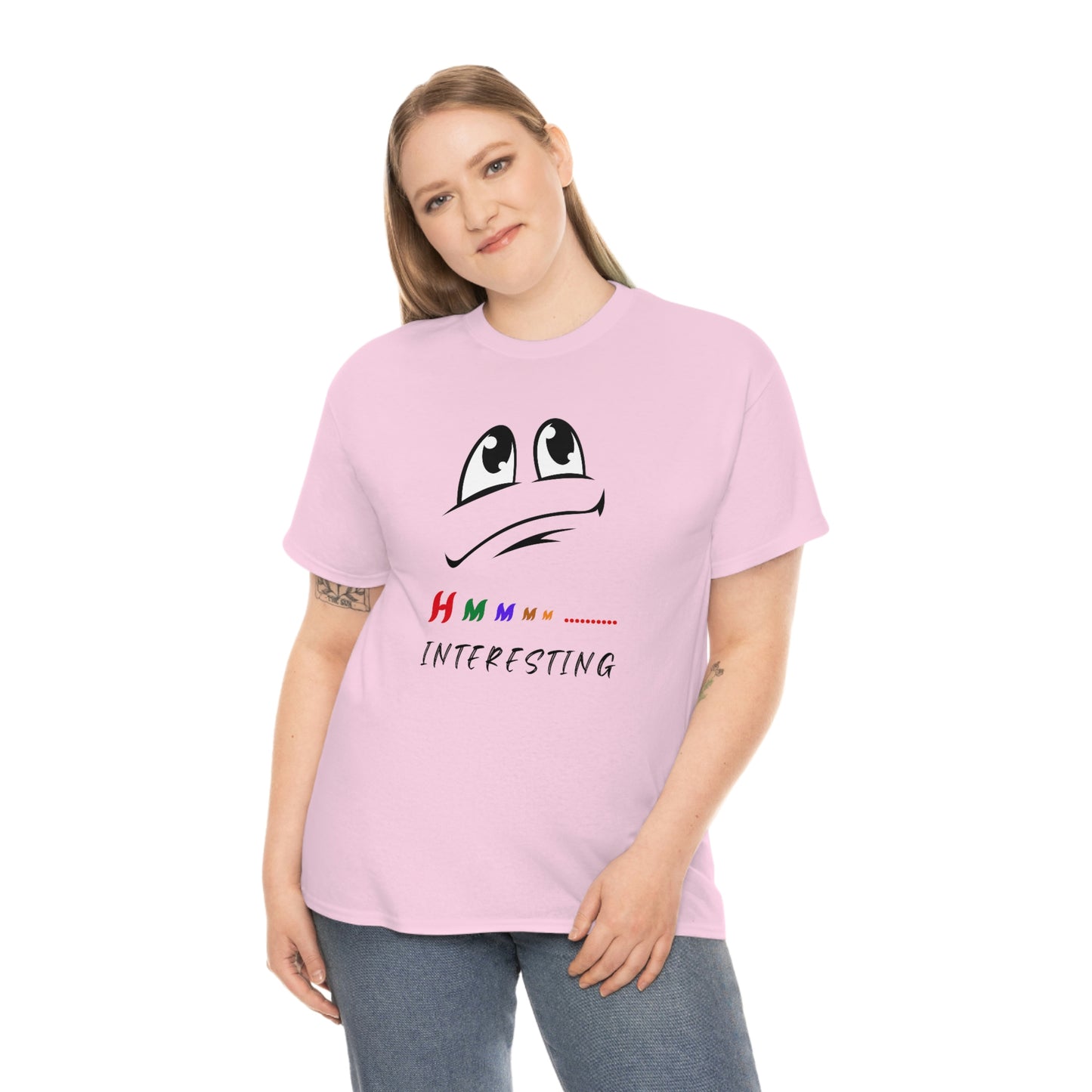 Hmmm, Interesting Unisex Heavy Cotton Tee