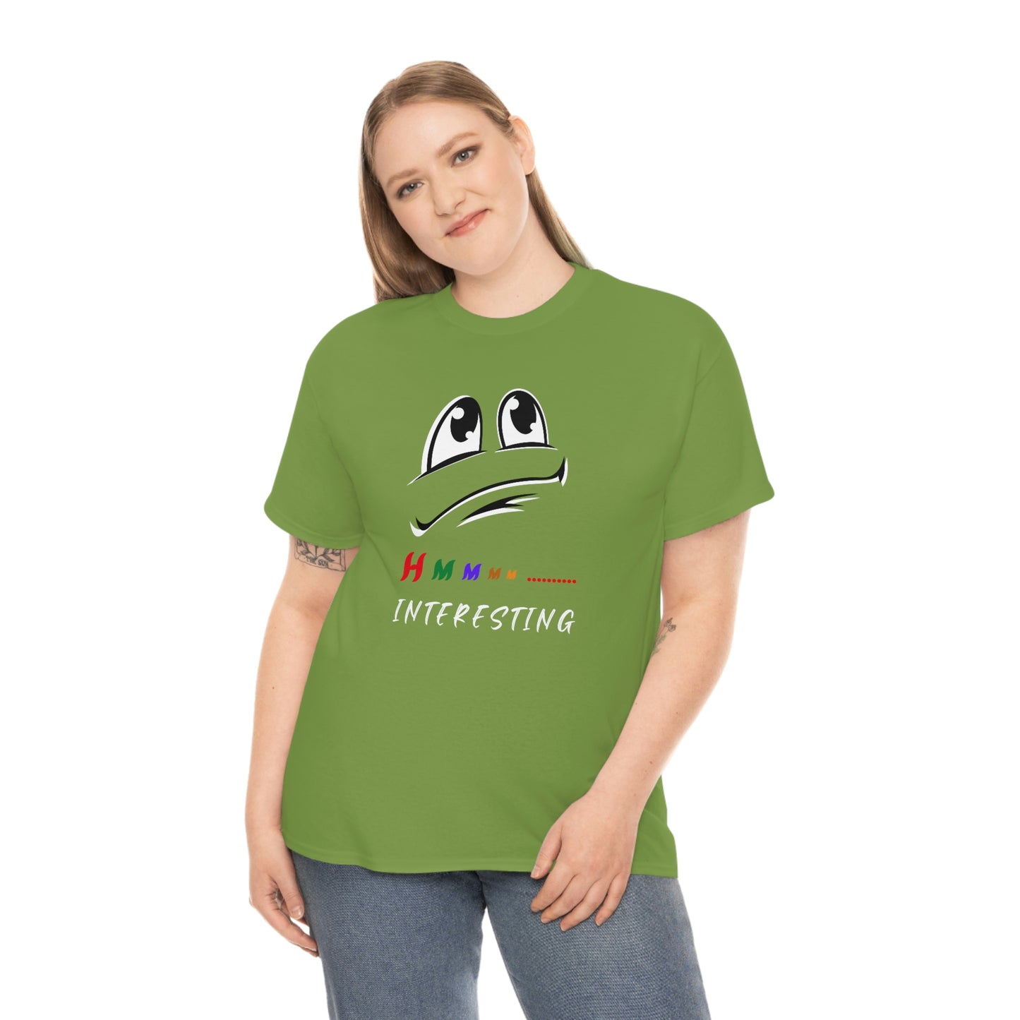 Hmmm, Interesting Unisex Heavy Cotton Tee