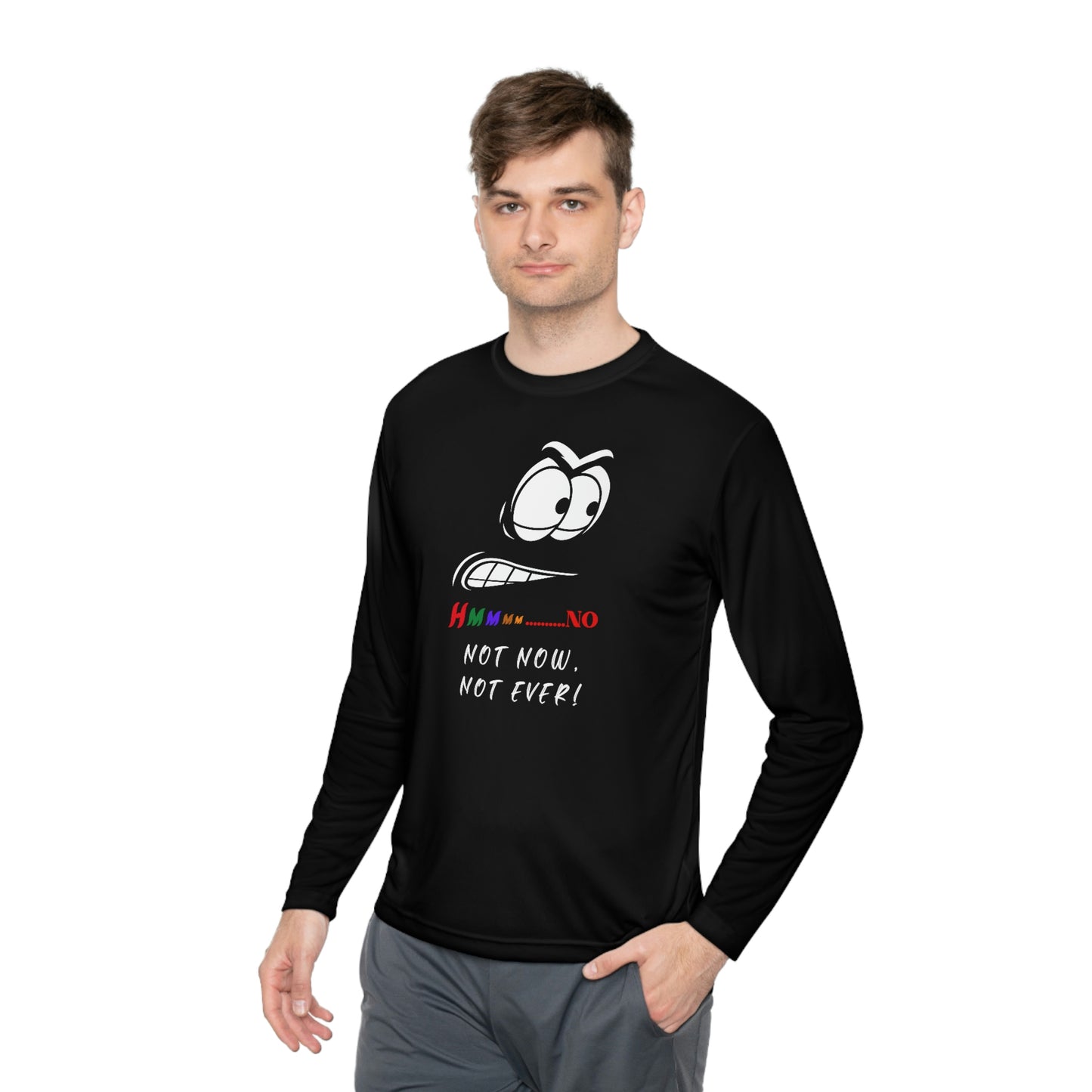 Hmmm, Unisex Lightweight Long Sleeve Tee