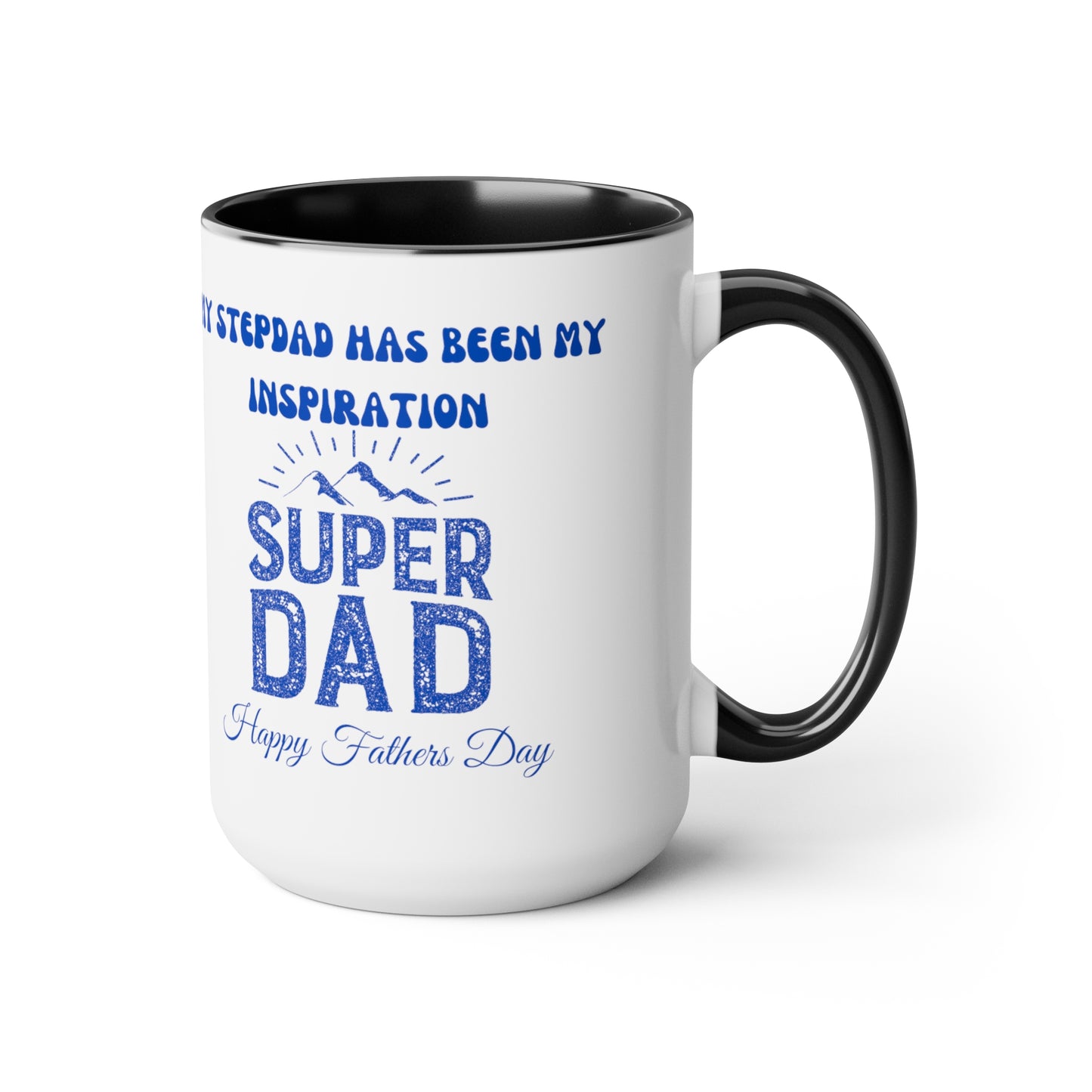 Exotic Print Fathers Day Two-Tone Coffee Mugs, 15oz