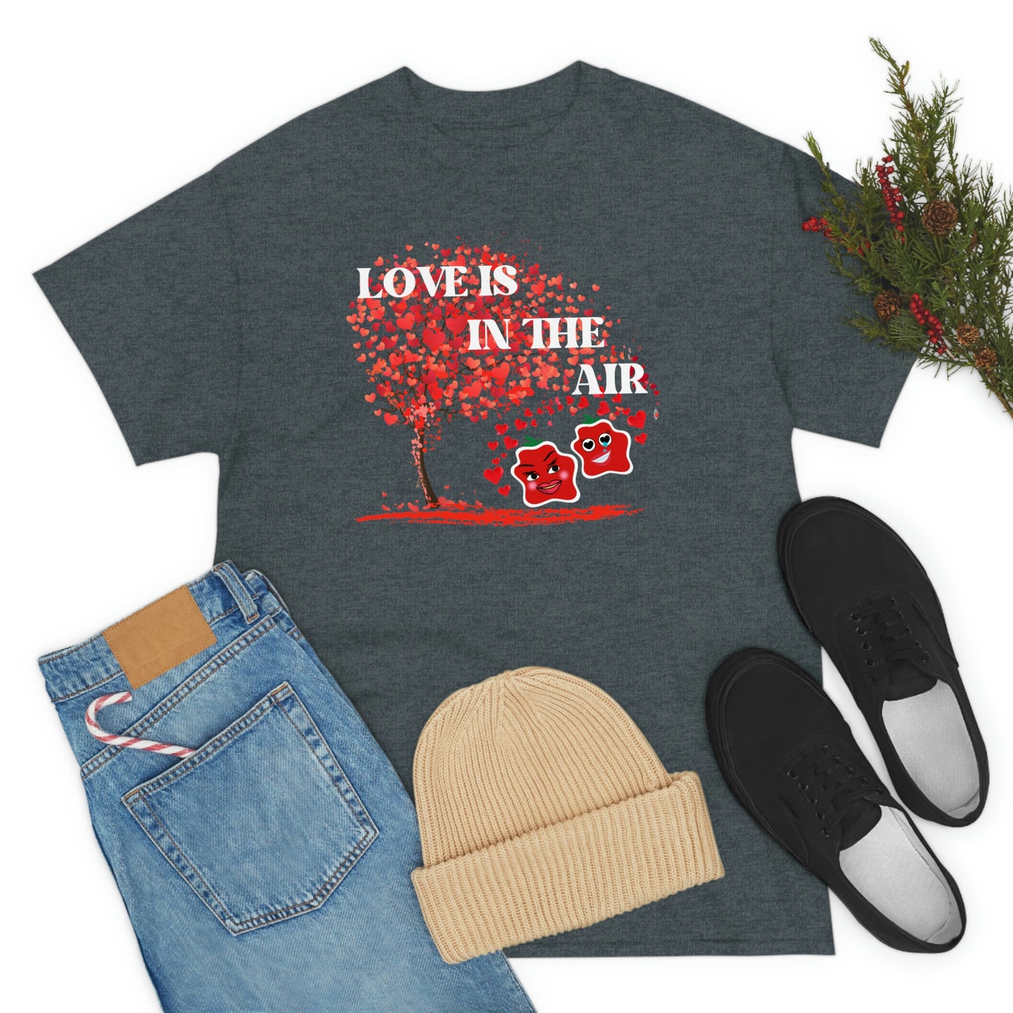 Love Is In The Air Smile Unisex Heavy Cotton Tee