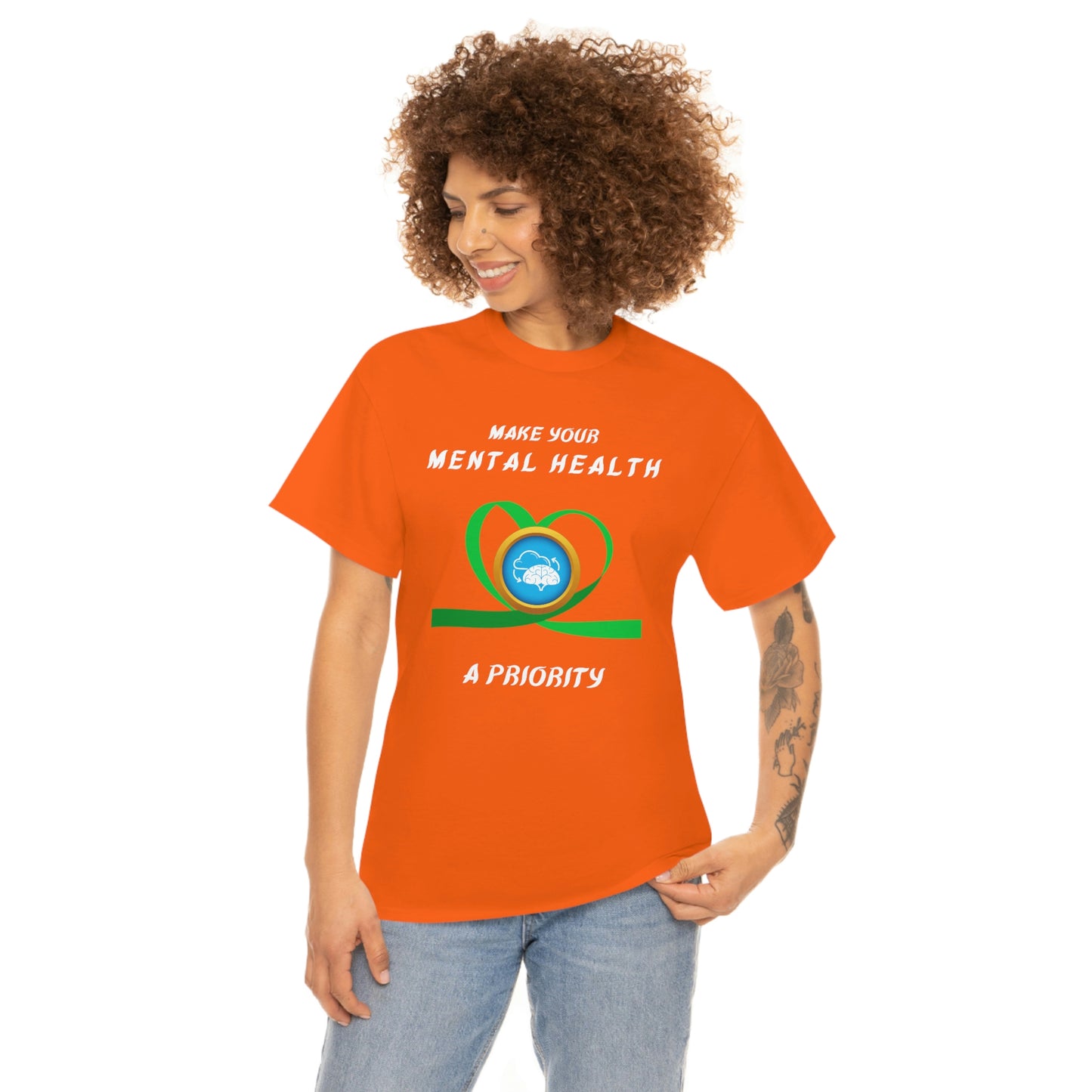 Mental Health A Priority Unisex Heavy Cotton Tee