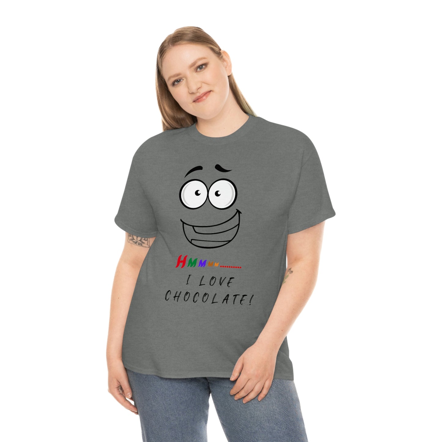 Hmmm... I Love Chocolate Unisex Heavy Cotton Tee