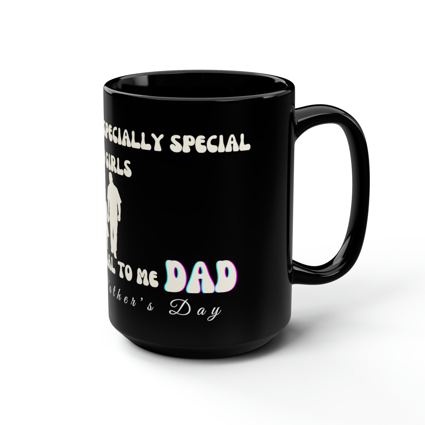 Exotic Print Father's Day Black Mug, 15oz