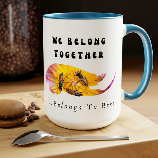 Stronger Together, Love, Two-Tone Coffee Mugs, 15oz