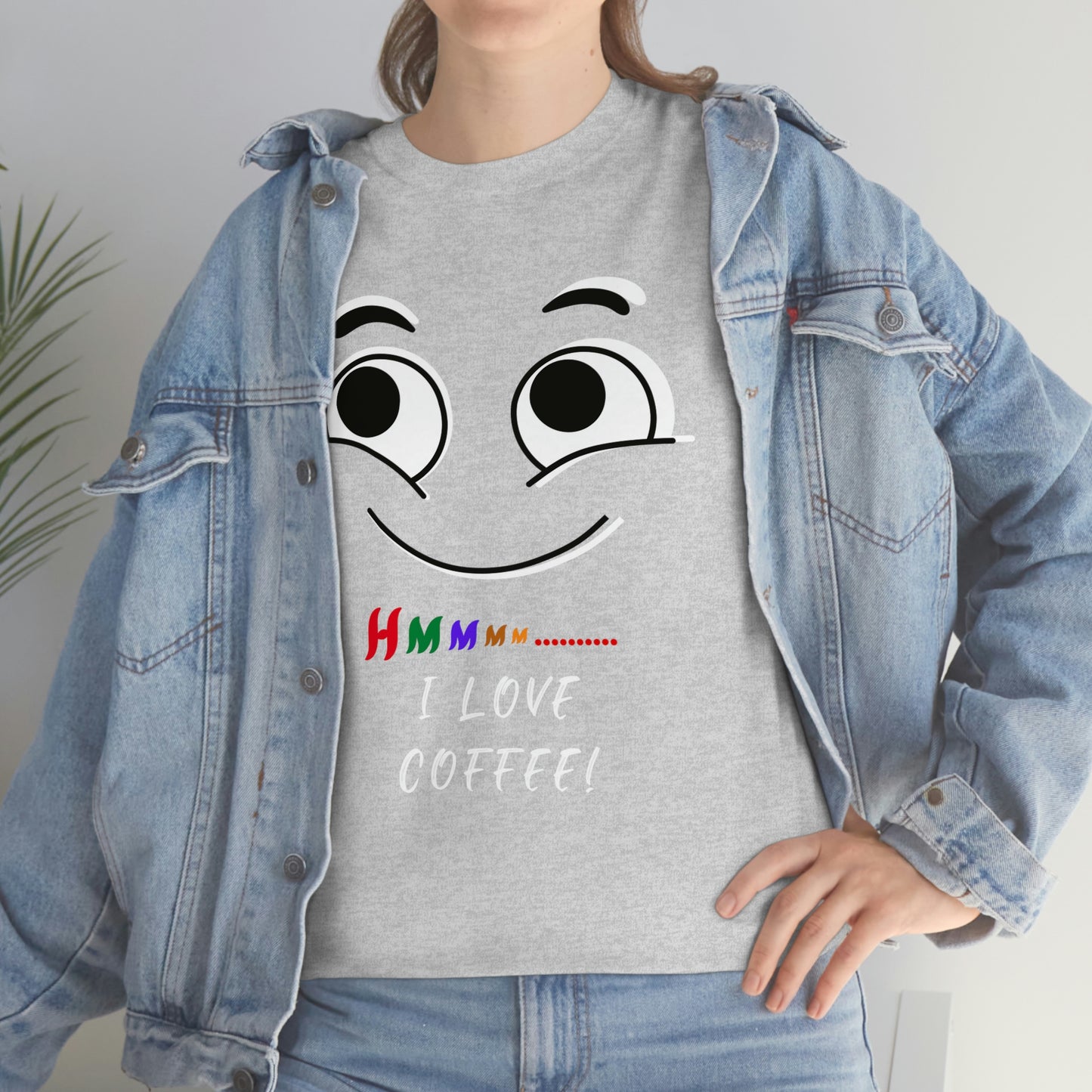 Hmmm... I Love Coffee! Unisex Heavy Cotton Tee