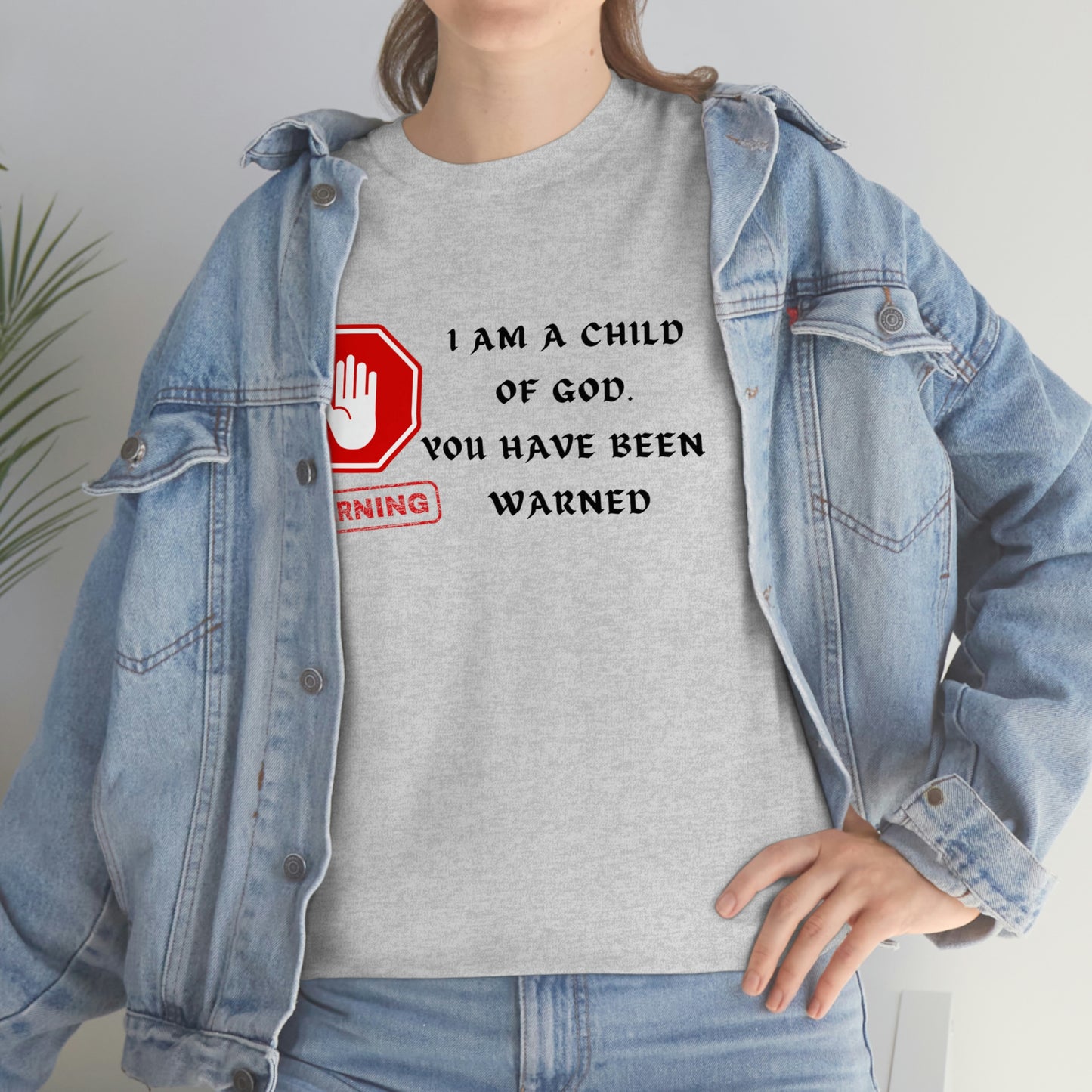 Warning Unisex Heavy Cotton Tee