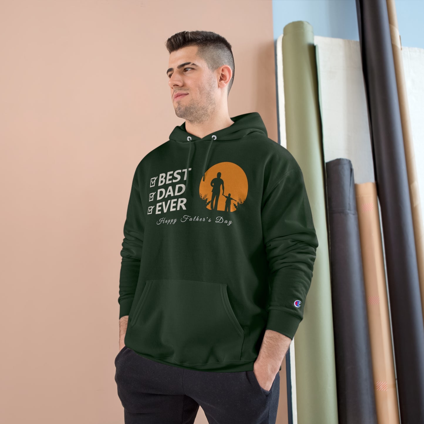 Exotic Print Father's Day Champion Hoodie