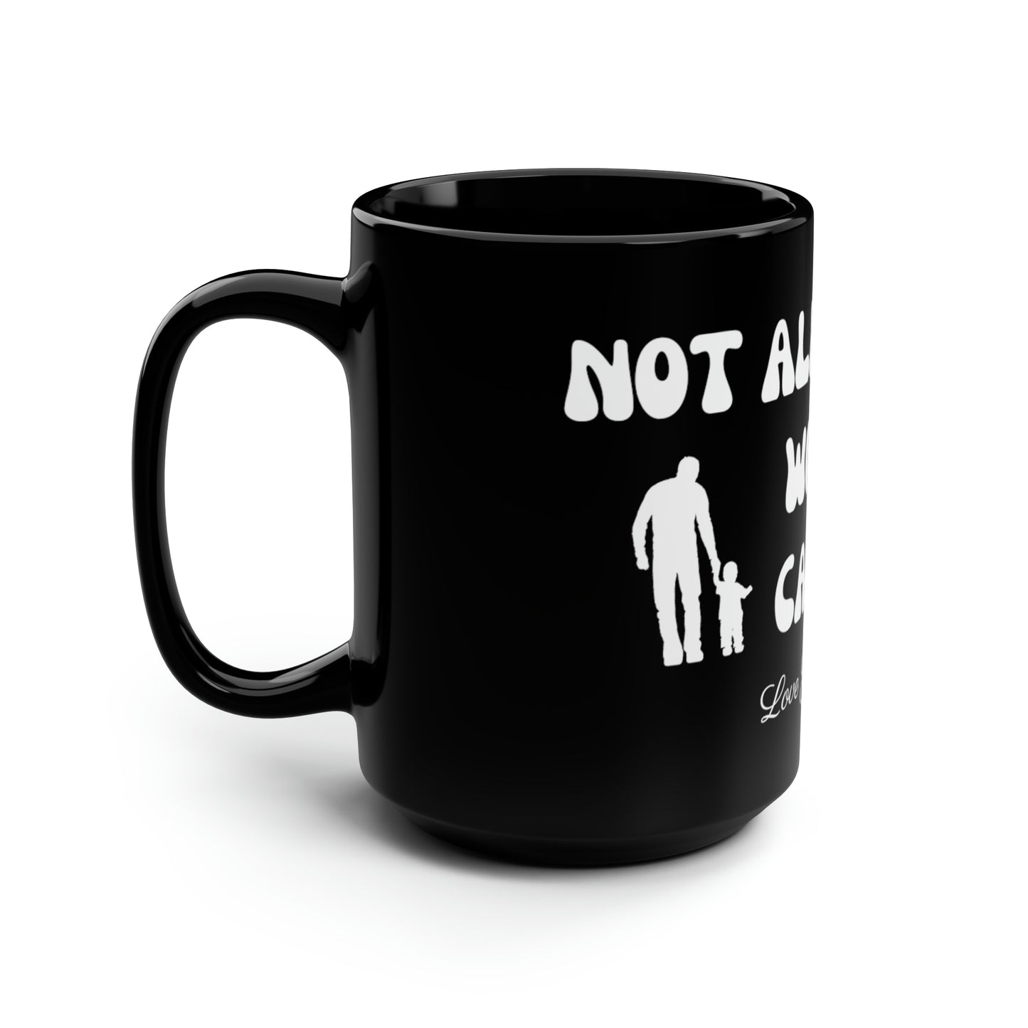 Exotic Print Fathers Day Black Mug, 15oz