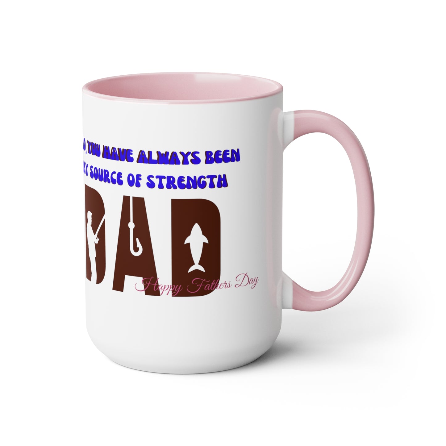 Exotic Print Fathers Day Two-Tone Coffee Mugs, 15oz