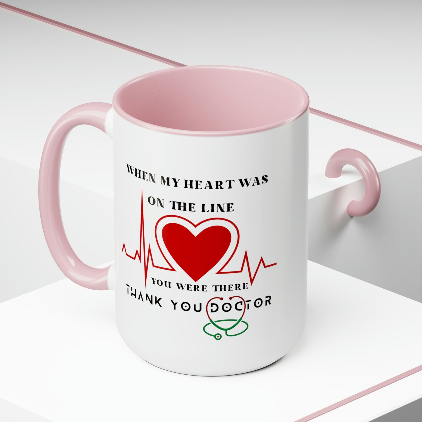 Medical, CVICU, EKG, Two-Tone Coffee Mugs, 15oz