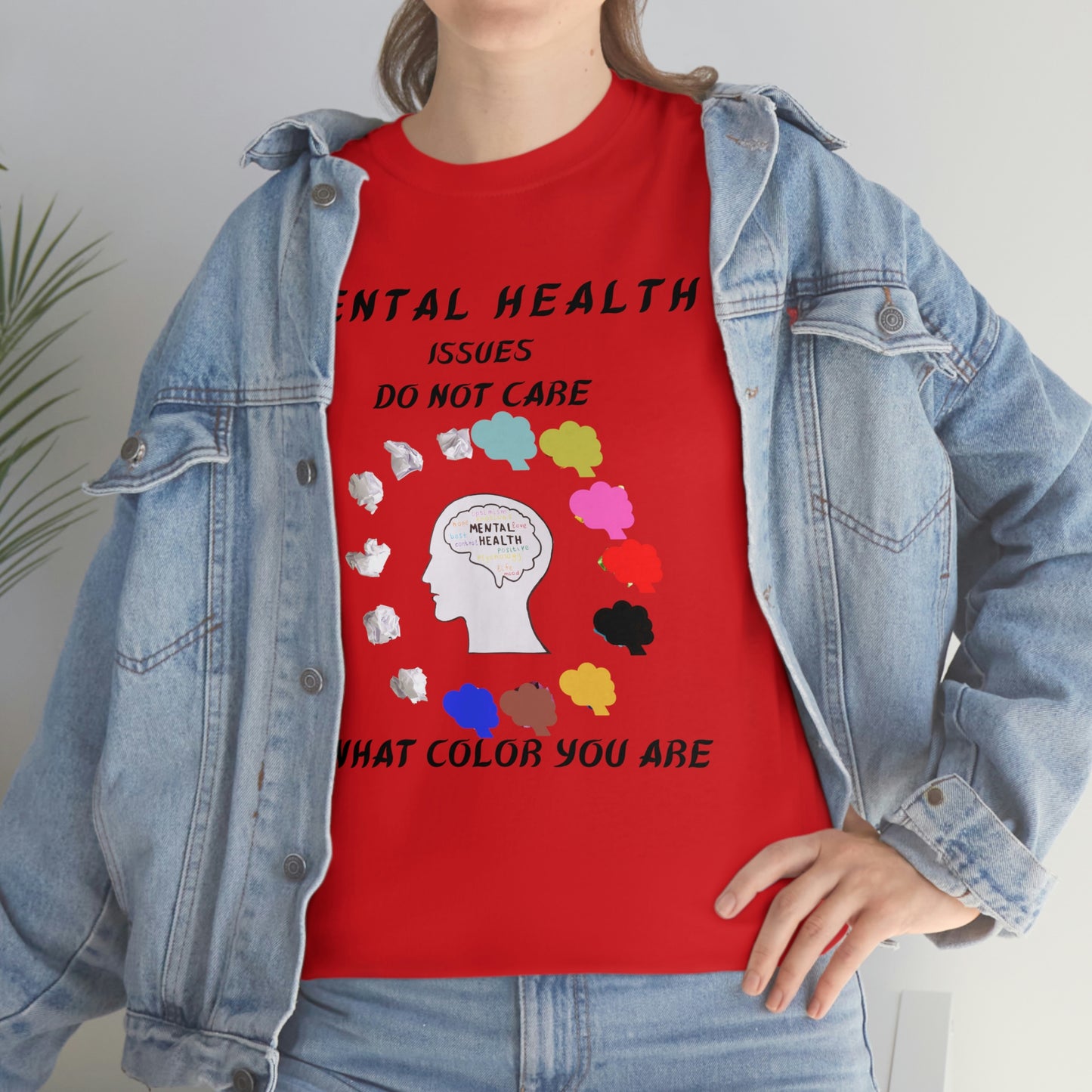 Mental Health Color Unisex Heavy Cotton Tee