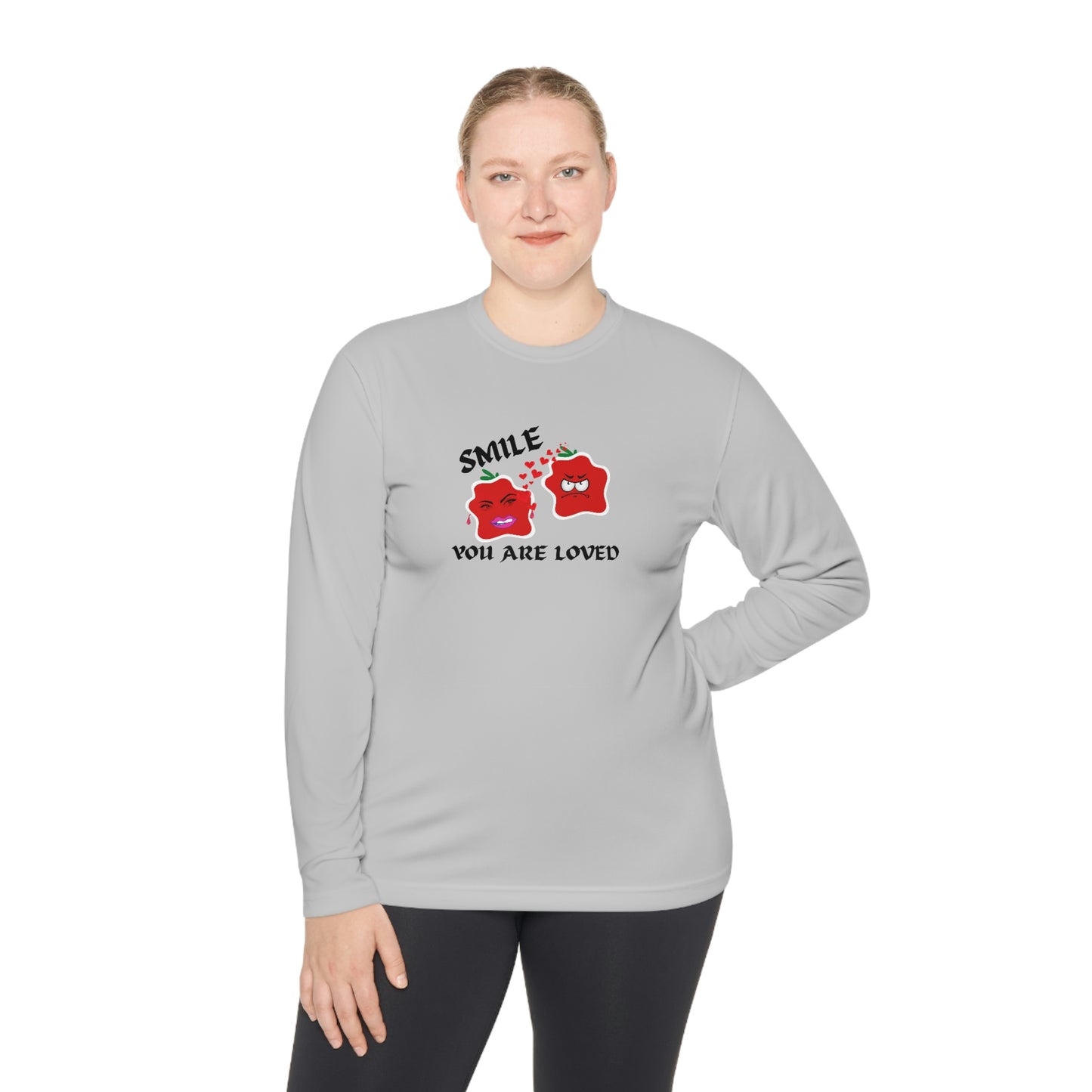 Smile You Are Loved Unisex Lightweight Long Sleeve Tee