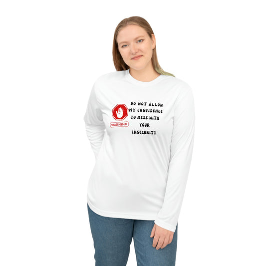 Warning, Unisex Performance Long Sleeve Shirt