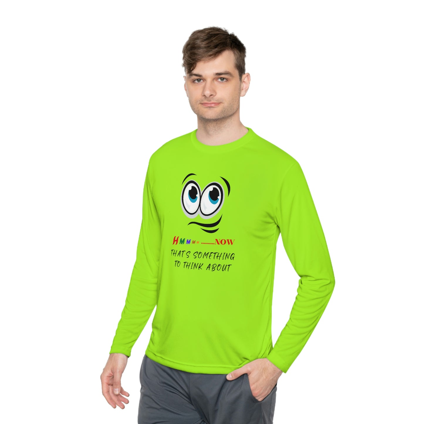 Hmmm, Unisex Lightweight Long Sleeve Tee