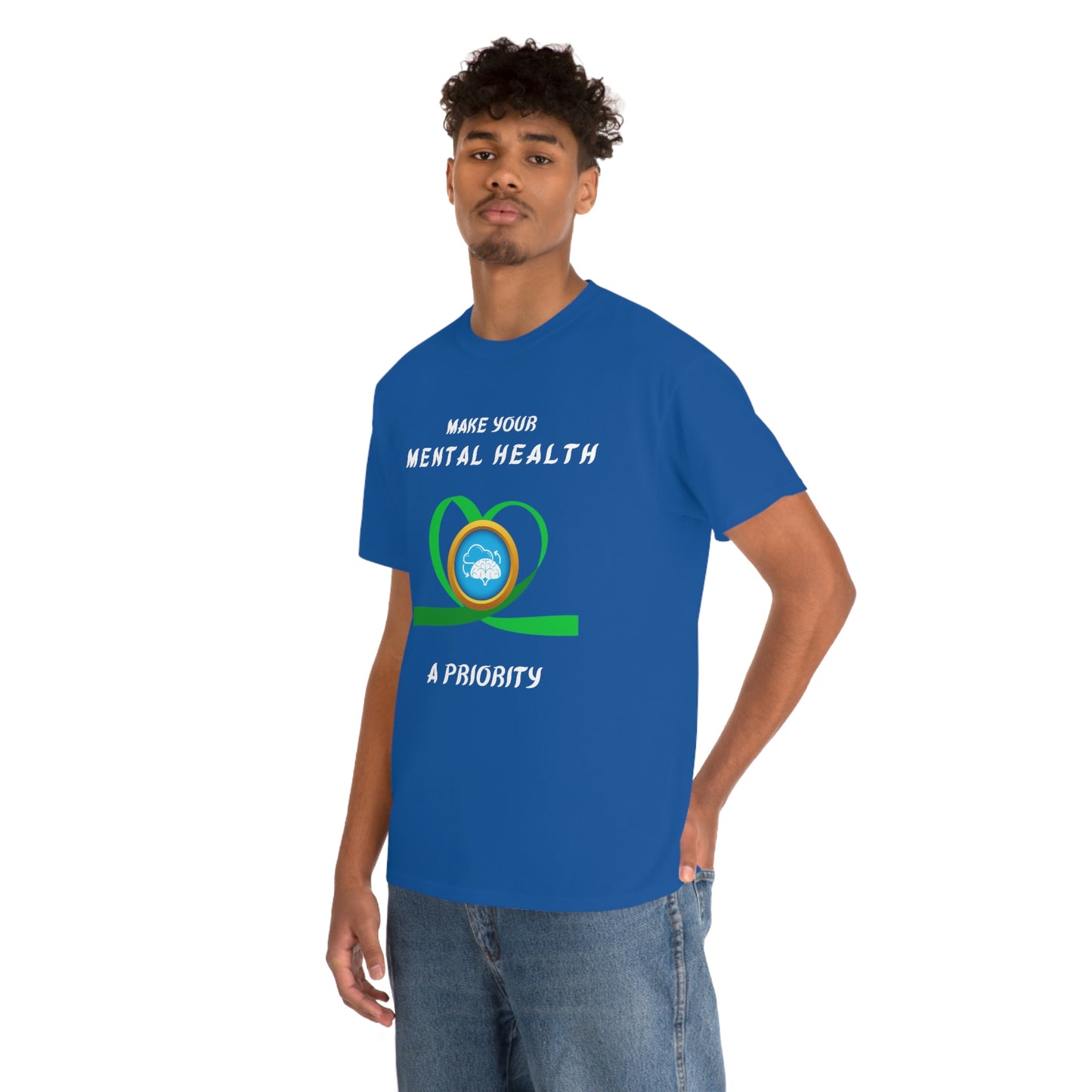 Mental Health A Priority Unisex Heavy Cotton Tee