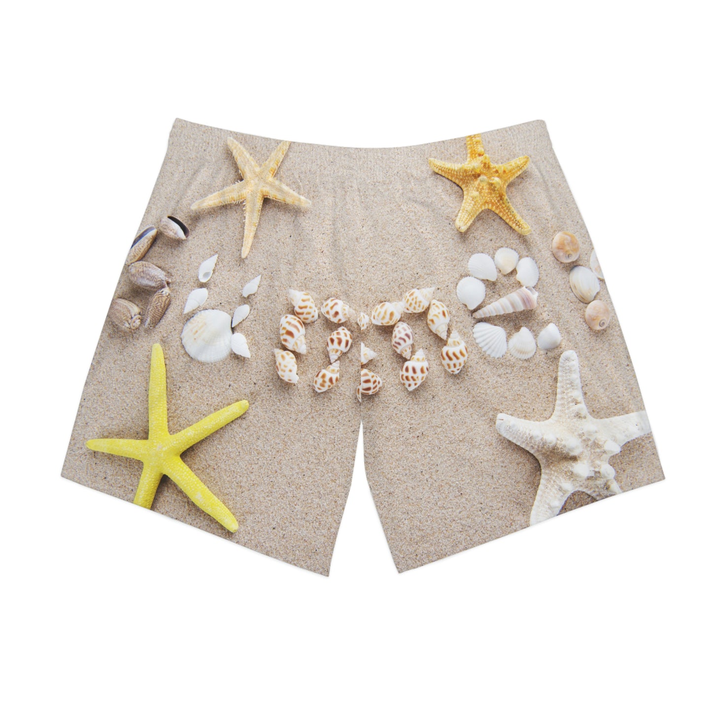 Exotic Print Men's Elastic Beach Shorts (AOP)