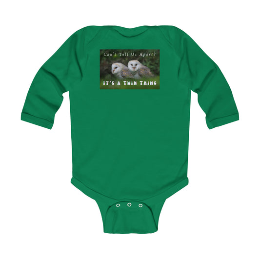 Baby Talk, Twin, Infant Long Sleeve Bodysuit