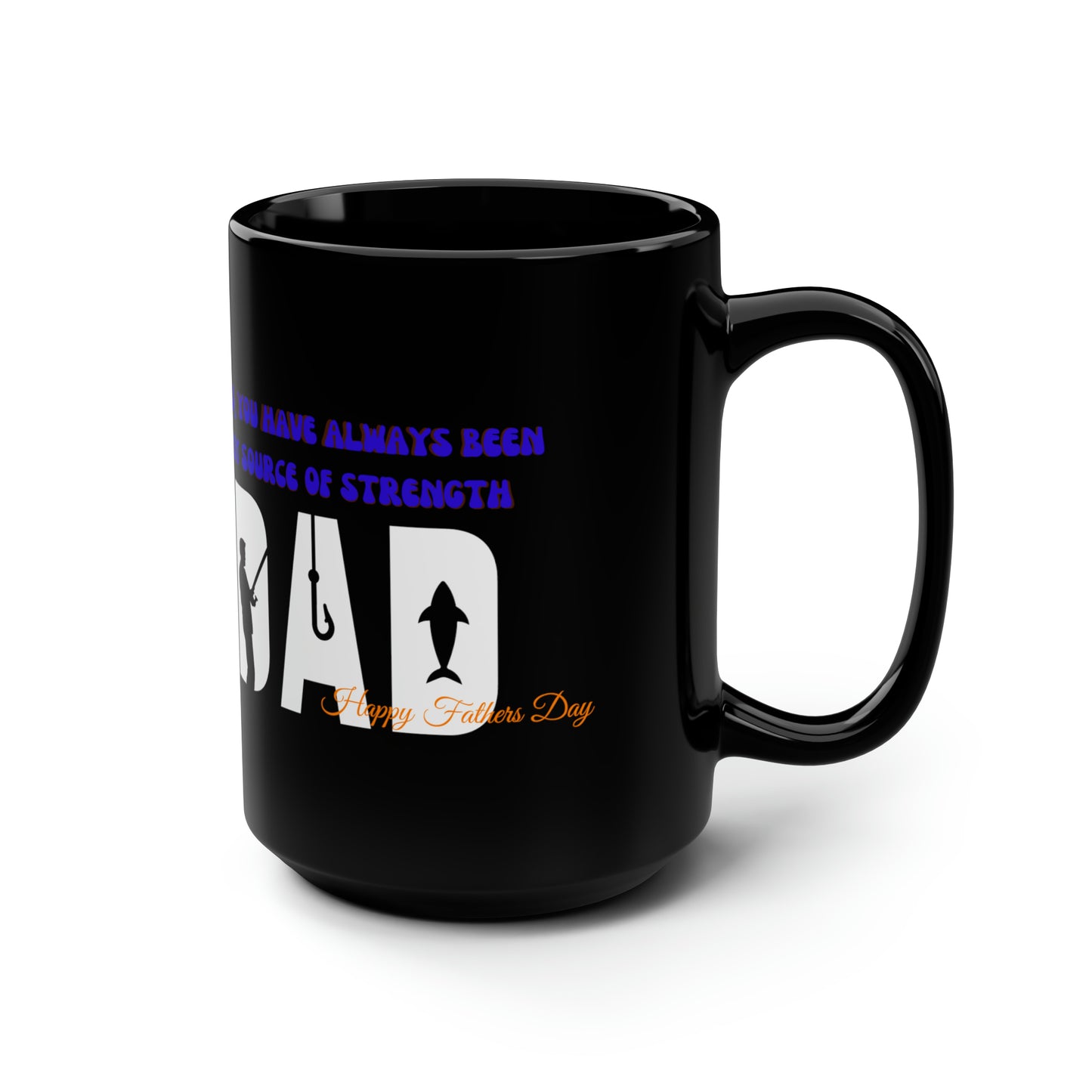 Exotic Print Fathers Day Black Mug, 15oz