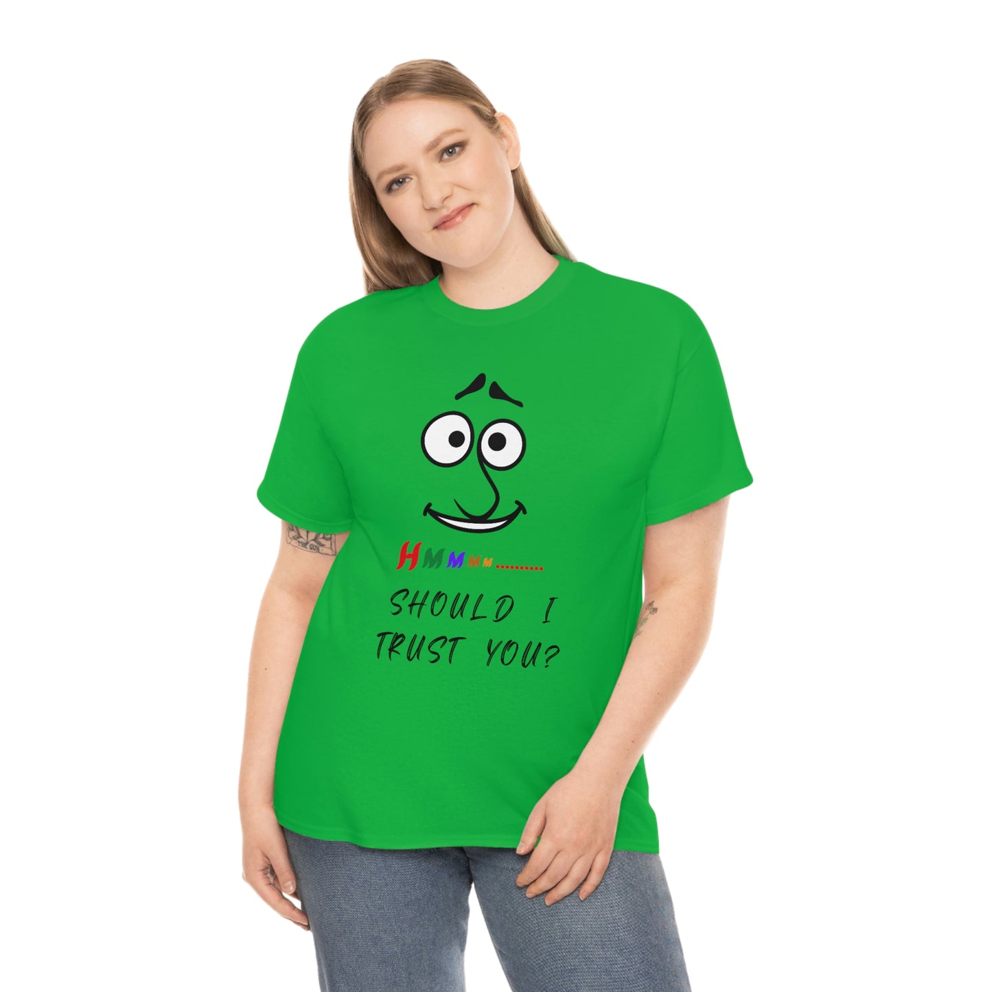 Hmmm, Funny, Unisex Heavy Cotton Tee