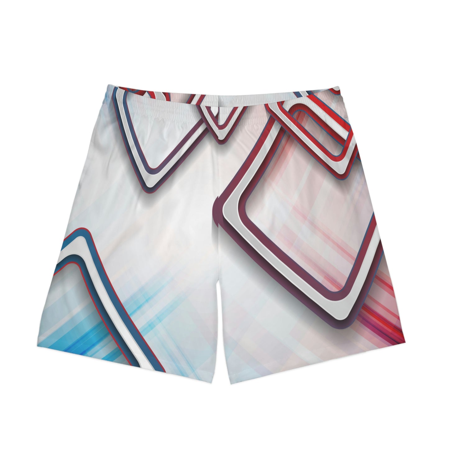 Exotic Print Men's Elastic Beach Shorts (AOP)