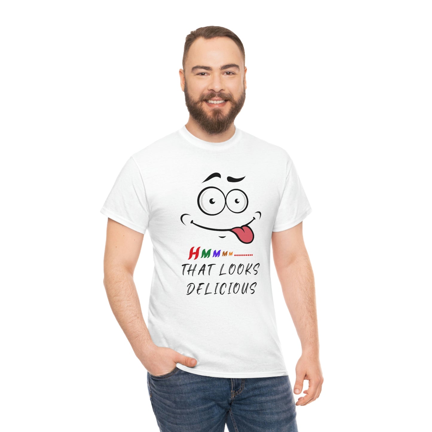 Hmmm, Funny, Unisex Heavy Cotton Tee