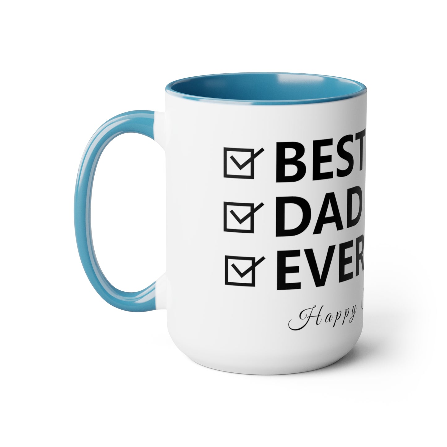 Exotic Print Father's Day Two-Tone Coffee Mugs, 15oz