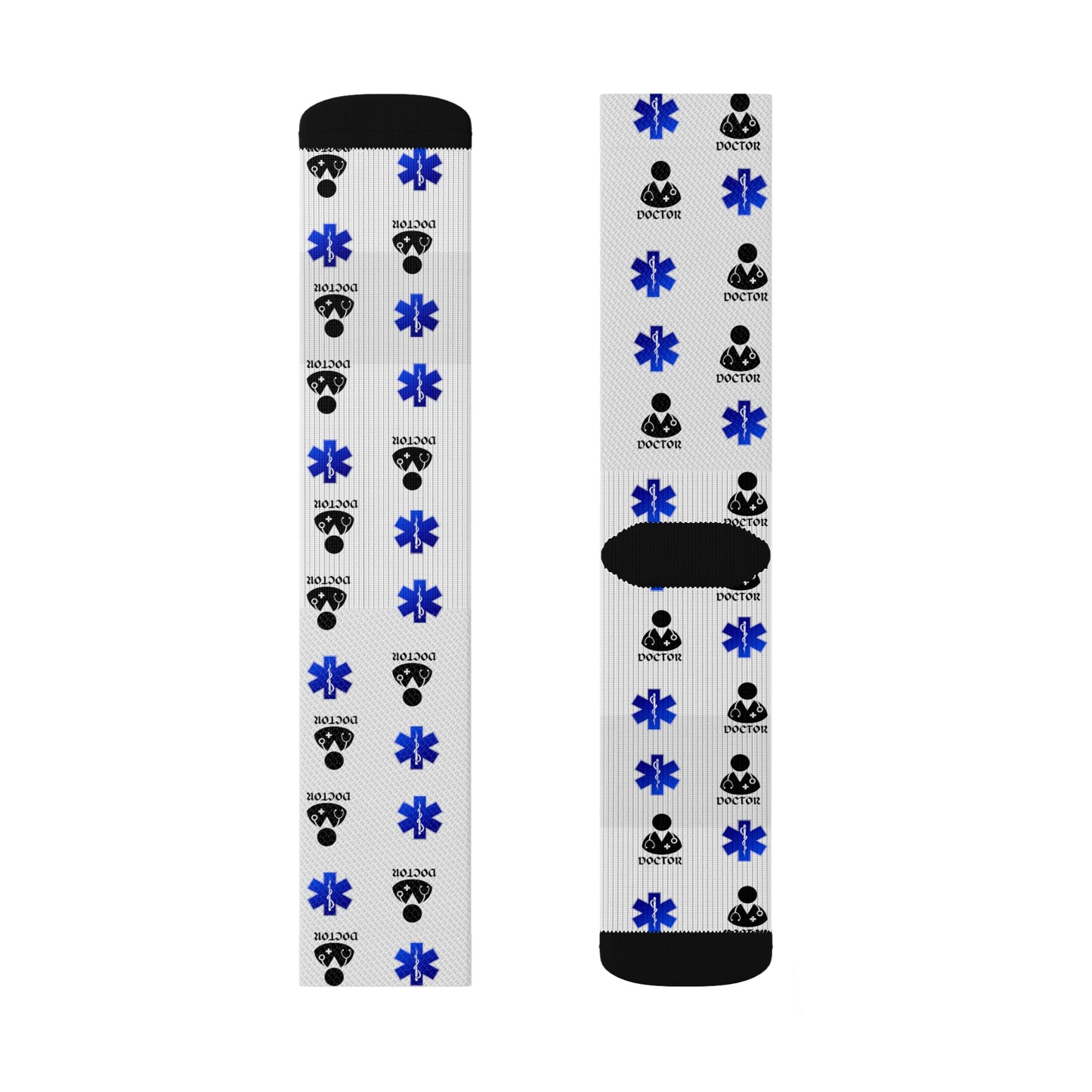 Medical, CVICU, EKG, Sublimation Socks