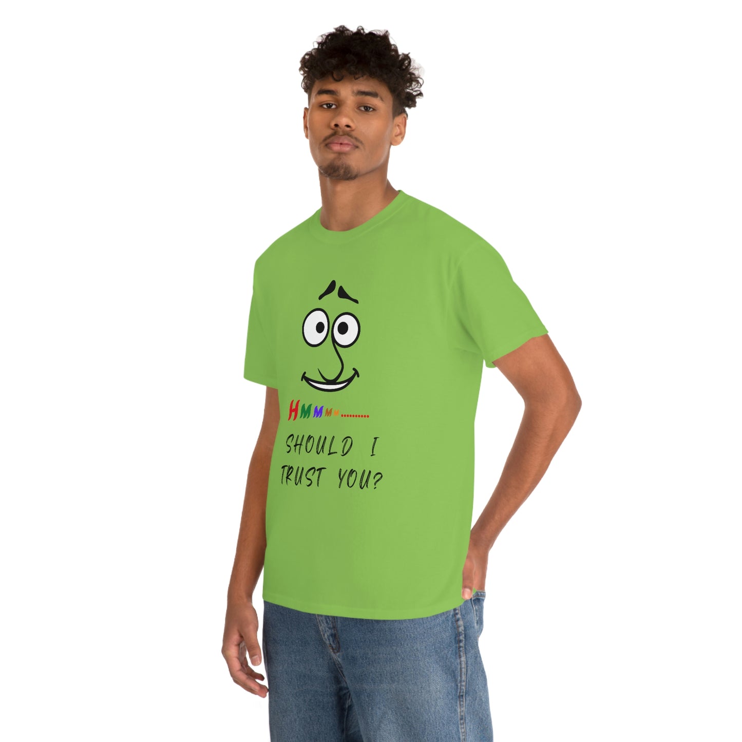 Hmmm, Funny, Unisex Heavy Cotton Tee