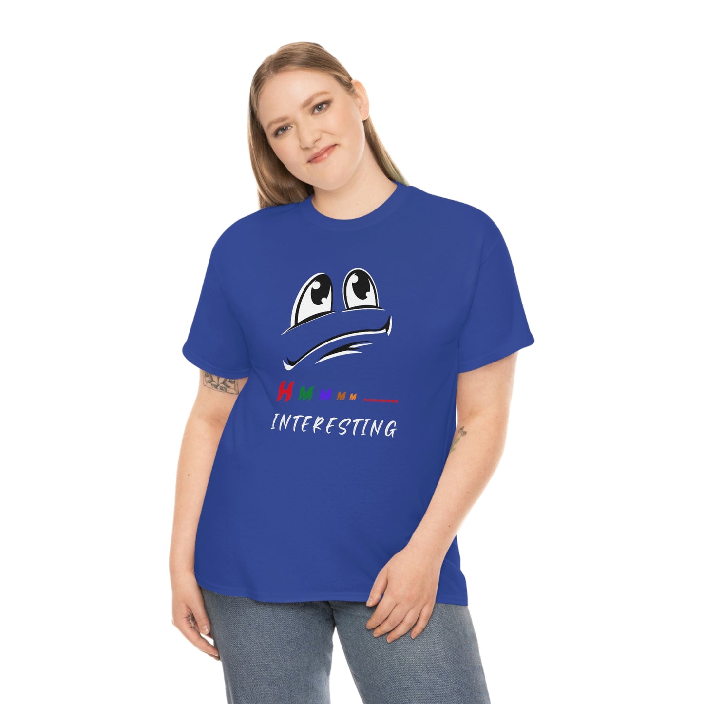 Hmmm, Interesting Unisex Heavy Cotton Tee