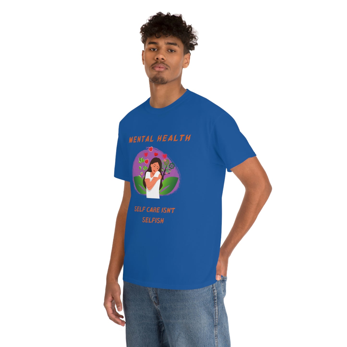 Mental Health Self Care Unisex Heavy Cotton Tee