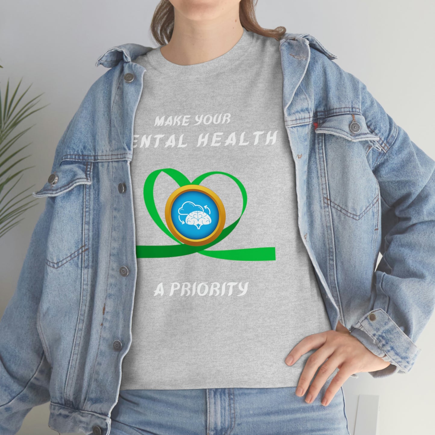 Mental Health A Priority Unisex Heavy Cotton Tee