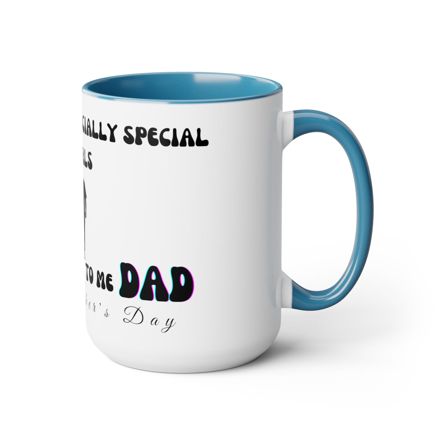 Exotic Print Father's Day Two-Tone Coffee Mugs, 15oz