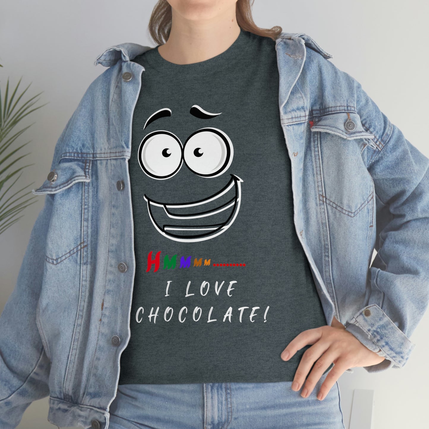 Hmmm... I Love Chocolate Unisex Heavy Cotton Tee