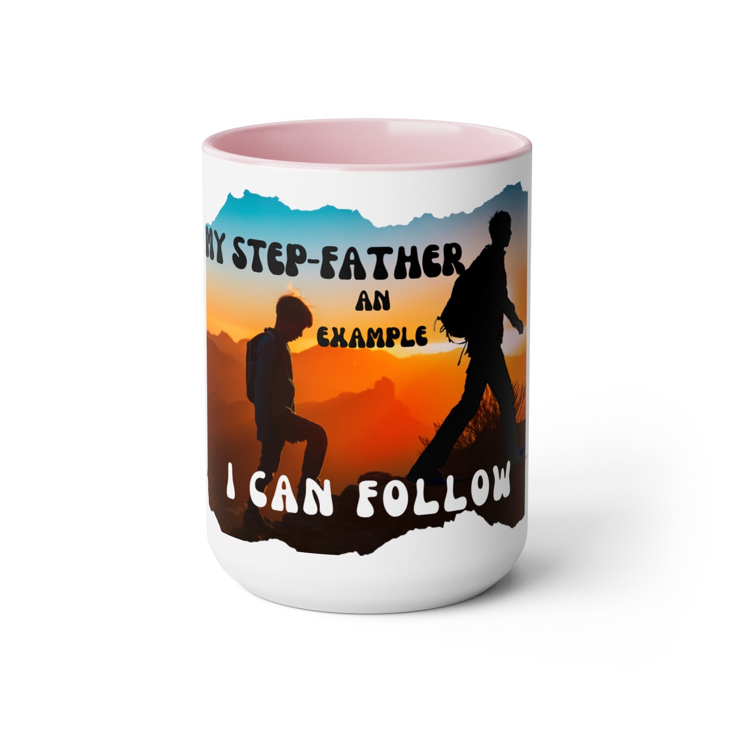 Exotic Print Father' Day Two-Tone Coffee Mugs, 15oz