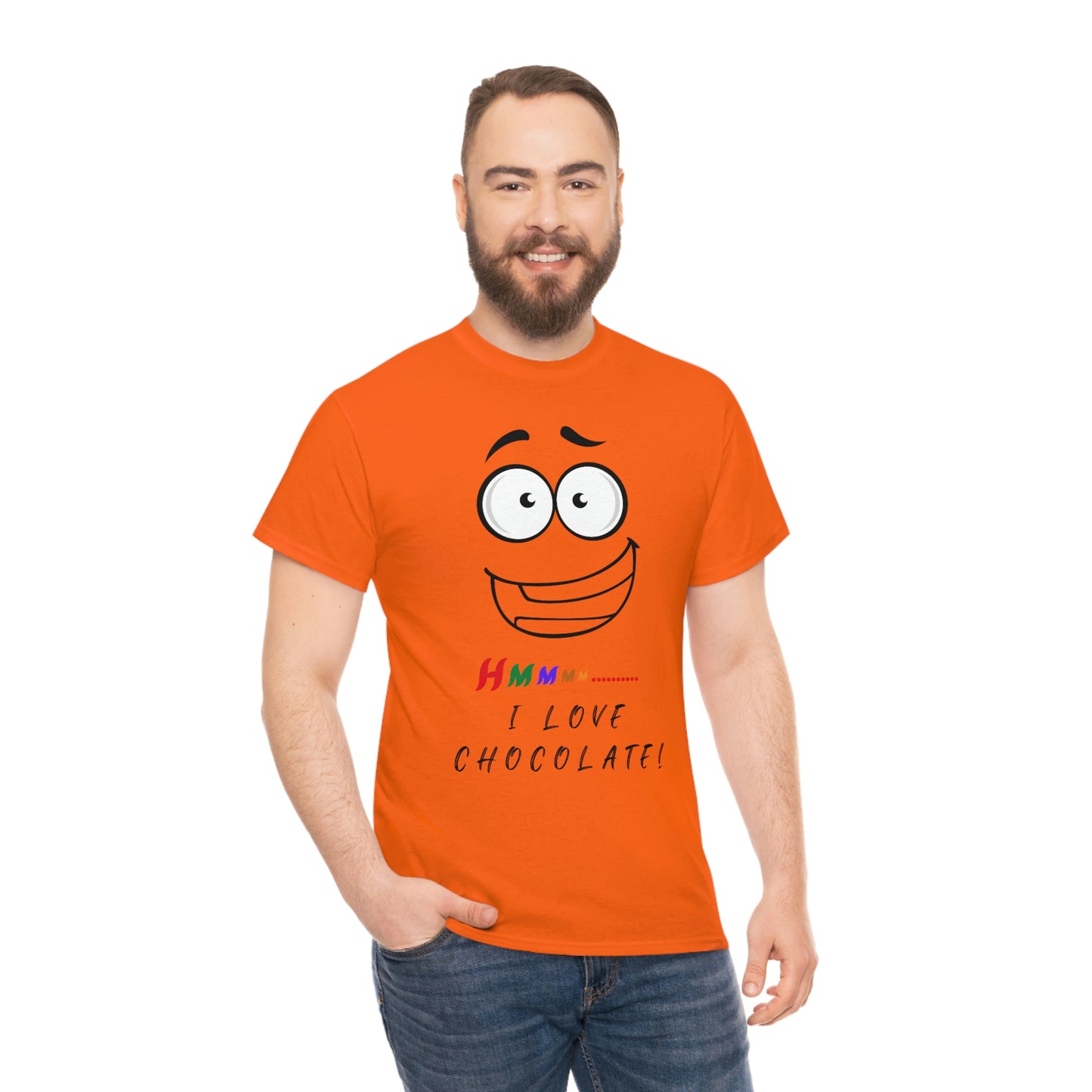 Hmmm... I Love Chocolate Unisex Heavy Cotton Tee