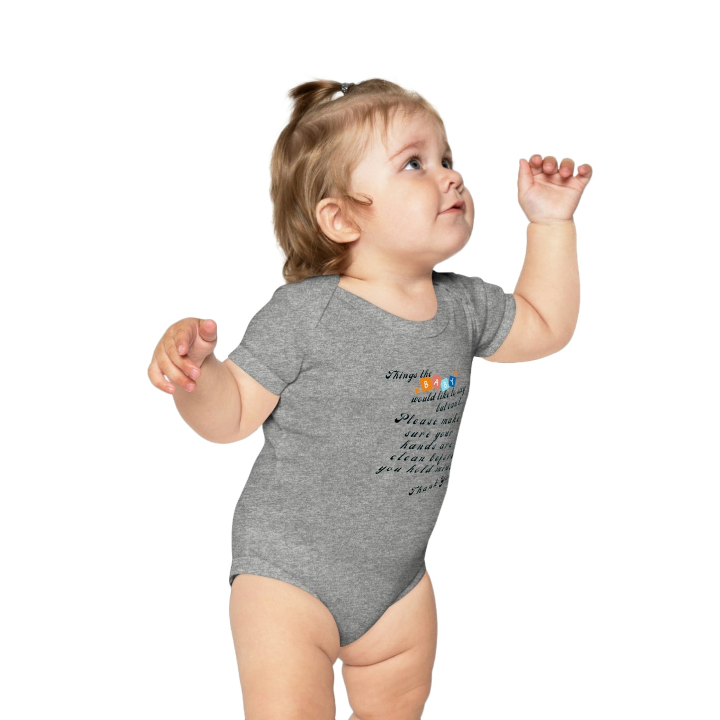 Baby Talk, Combed Cotton Baby Bodysuit