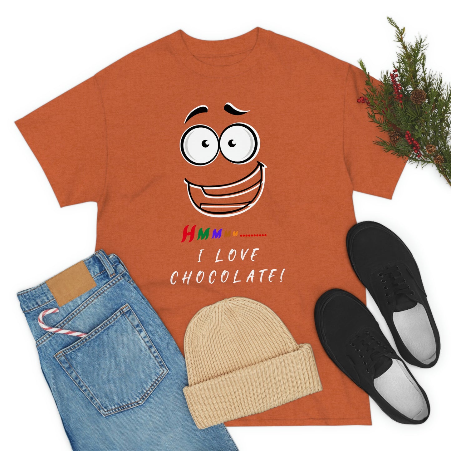 Hmmm... I Love Chocolate Unisex Heavy Cotton Tee