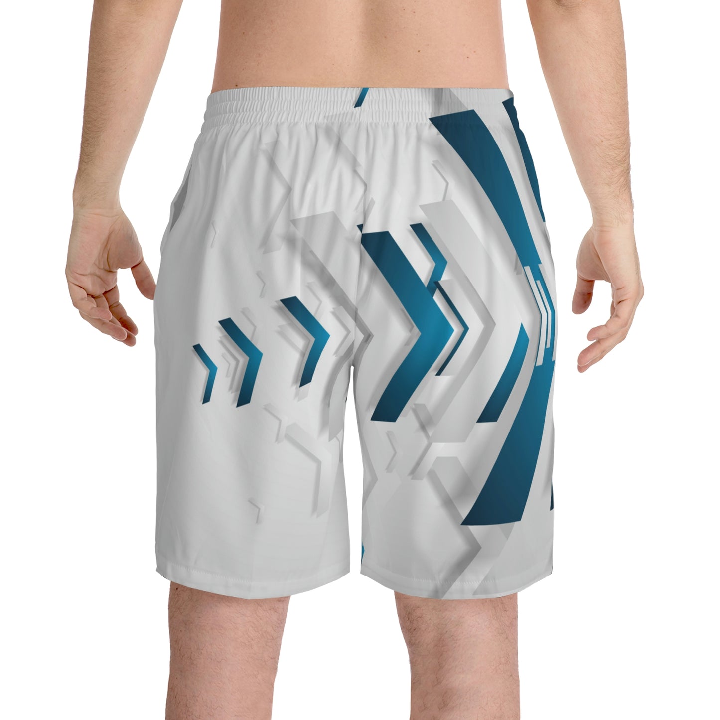 Exotic Print Men's Elastic Beach Shorts (AOP)