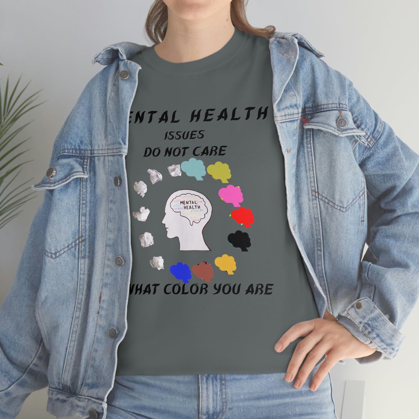 Mental Health Color Unisex Heavy Cotton Tee