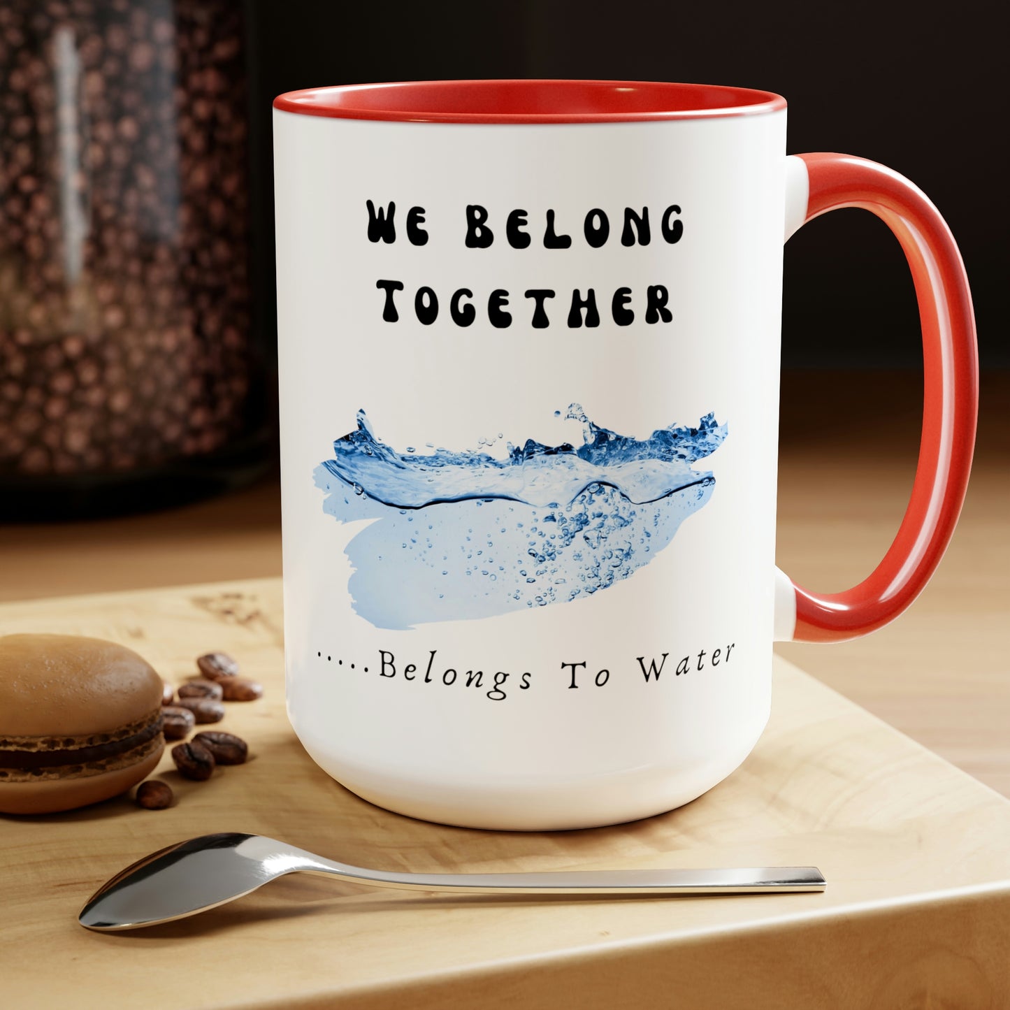 Stronger Together, Love, Two-Tone Coffee Mugs, 15oz