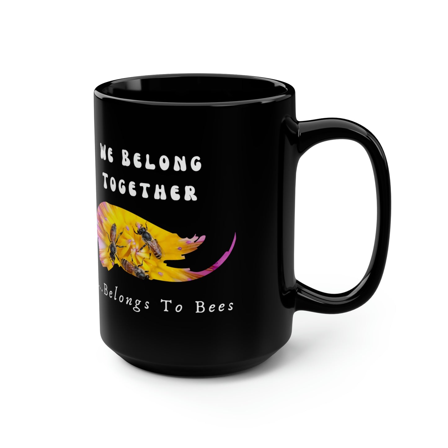 Stronger Together, Love, Black Mug, 15oz