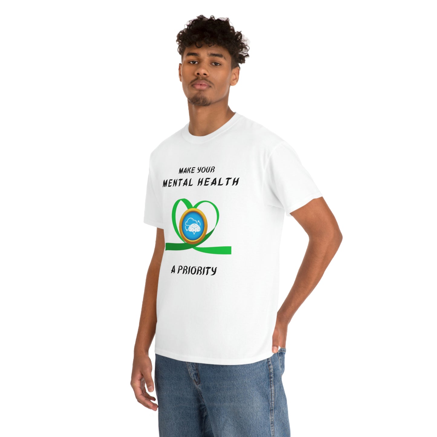 Mental Health A Priority Unisex Heavy Cotton Tee