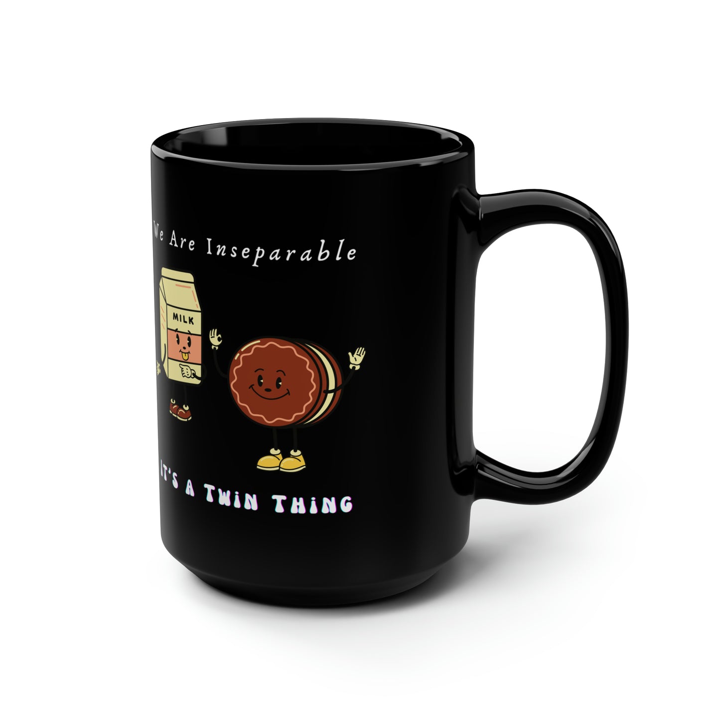 Twin Black Mug, 15oz