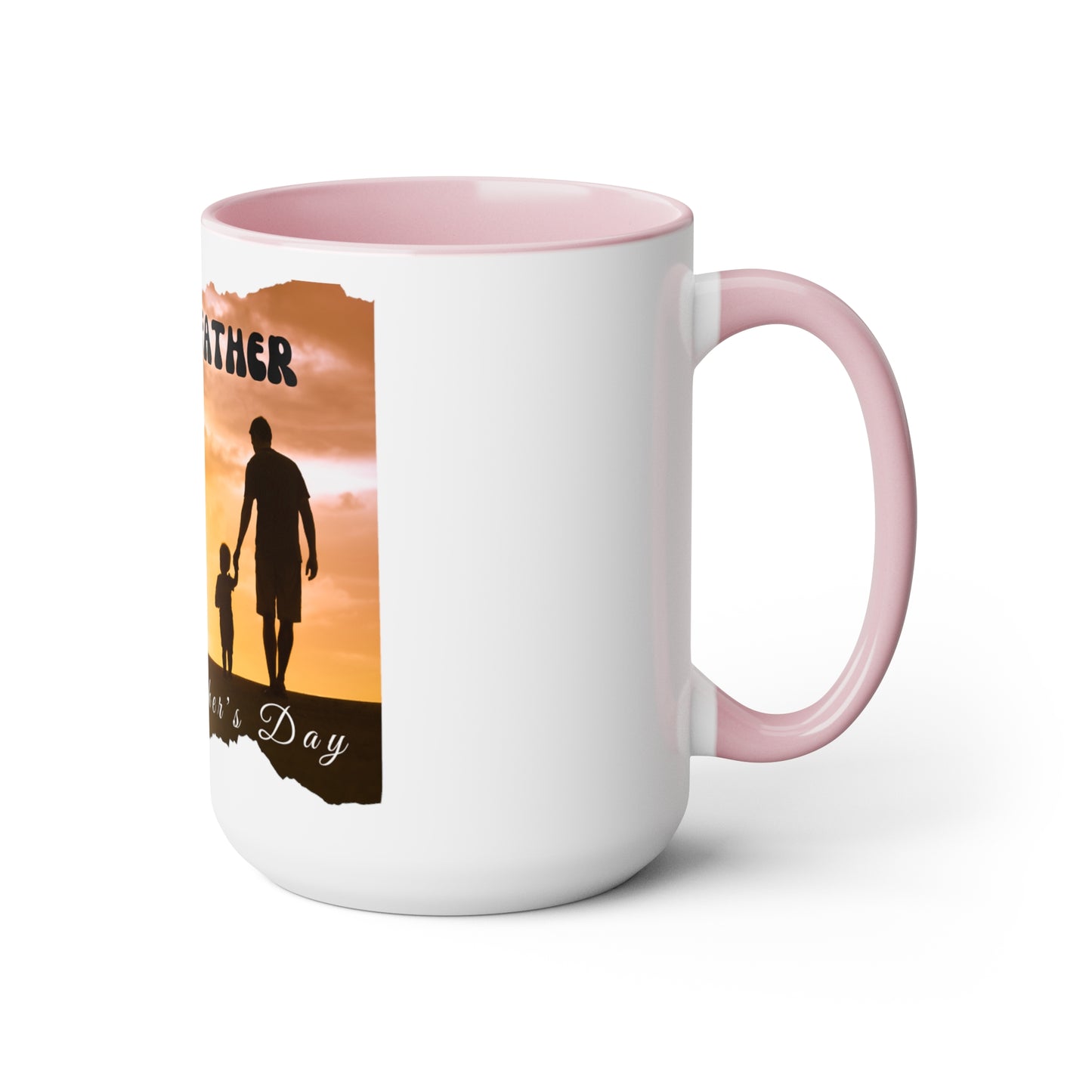 Exotic Print Father's Day Two-Tone Coffee Mugs, 15oz